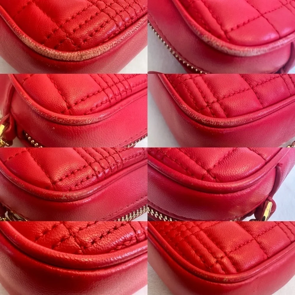 Burberry Lola Red Quilted Leather Crossbody Camera Bag - Picture 6 of 6